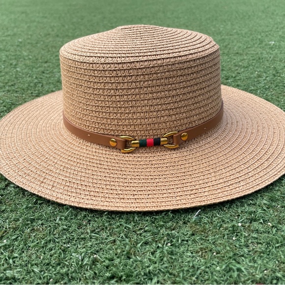 NEW SPRING SUMMER PANAMA STRAW HAT IN TAN COLOR - Picture 3 of 3
